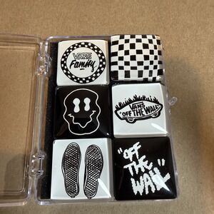 Vans Retro Magnet Set 6 Pack Skater BMX Rad Beveled Fridge Locker Magnets
